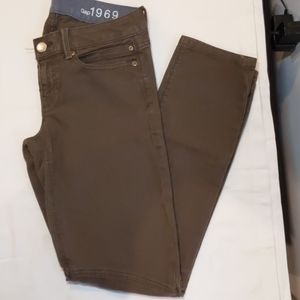 Gap Olive/Brown "Always Skinny" Jeans size 0